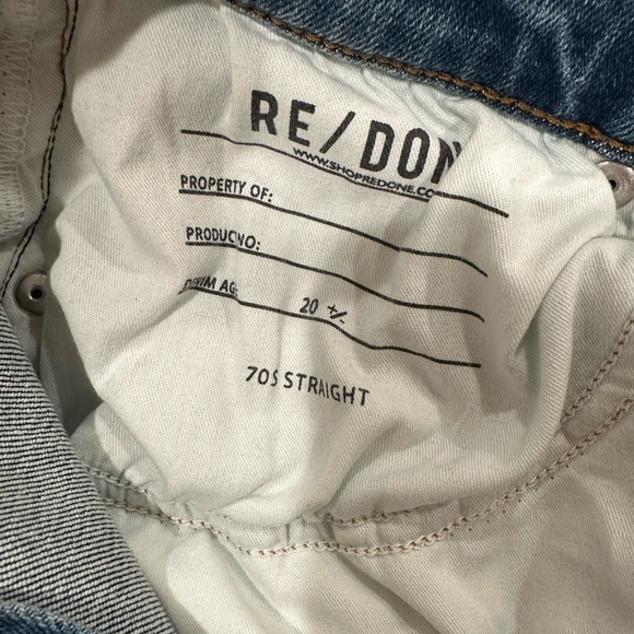 Re/Done Extra Stretch 70s Straight Denim Jeans- in Laguna - Picture 4 of 5